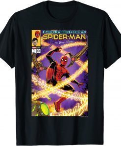 Spider-Man No Way Home Battle Comic Cover Gift T-Shirt