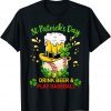 St Patrick's Day Drink Beer & Play Baseball Lucky Shamrock Gift Shirt
