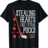 Stealing Hearts Like I Steal Pucks Valentines Day Ice Hockey Classic Shirt