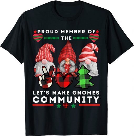 Stylish Gnome Buffalo Let's Make gnomes 2022 Unisex Shirt