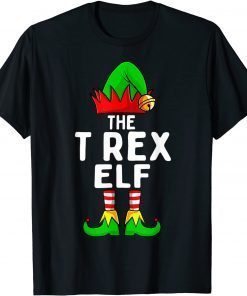 T Rex Elf Matching Family Group Christmas Party Pajama T-Shirt