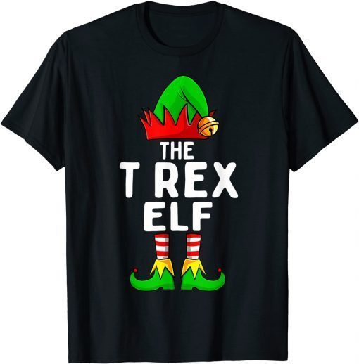 T Rex Elf Matching Family Group Christmas Party Pajama T-Shirt