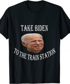 Take Biden To The Train Station Christmas Unisex Shirt