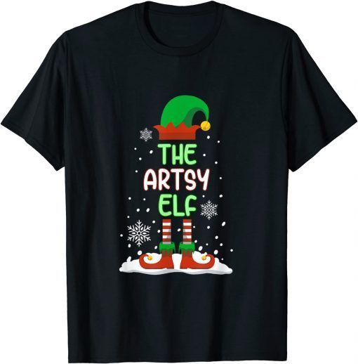 The Artsy Elf Family Matching Christmas Artist Pajama Classic Shirt