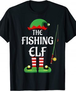 The Fishing Elf Family Matching Group Christmas Gift Shirt