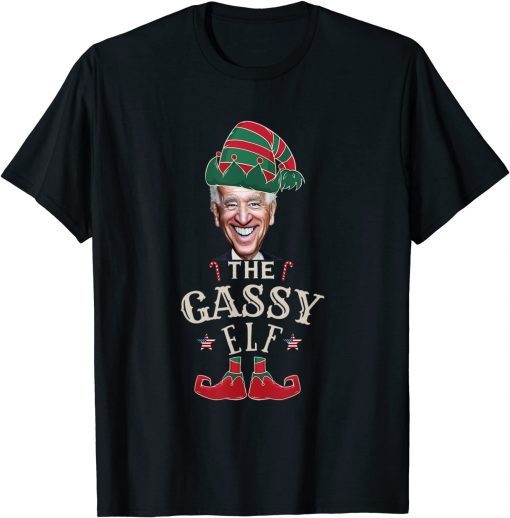 The Gassy Biden Elf Christmas Sarcastic Political Anti Biden Gift Shirt