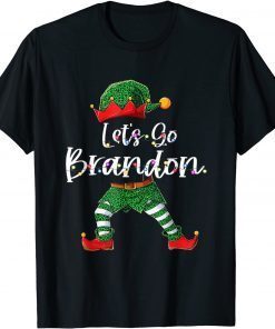 The Let's Go Brandon Elf Matching Family Pjs Christmas T-Shirt