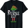 The Nurse Elf Group Matching Family Christmas Nursing T-Shirt