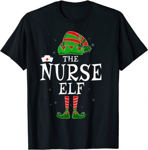 The Nurse Elf Group Matching Family Christmas Nursing T-Shirt