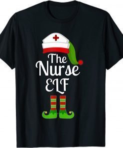 The Nurse Elf Matching Family Christmas Pajama Party Classic Shirt