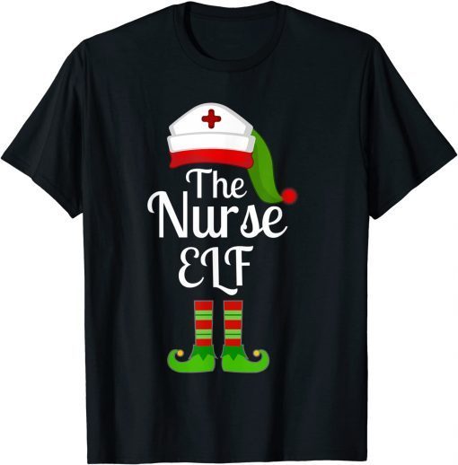 The Nurse Elf Matching Family Christmas Pajama Party Classic Shirt