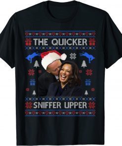 The Quicker Sniffer Upper Anti Biden Ugly Christmas Unisex Shirt