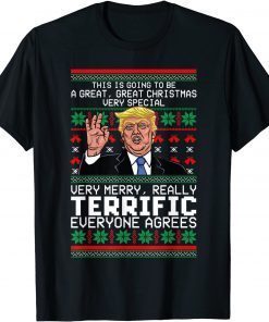 This Is Going To Be A Great Christmas Santa Trump Ugly Christmas Unisex Shirt