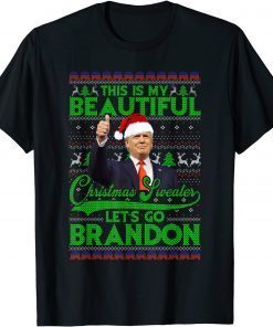 This Is My Beautiful Christmas Sweater Trump Ugly Christmas T-Shirt