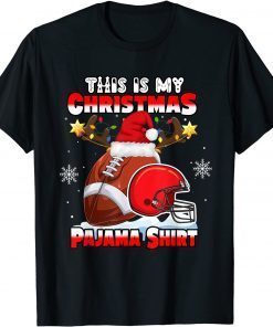 This Is My Christmas Pajama Football Christmas Lights Classic Shirt