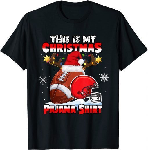 This Is My Christmas Pajama Football Christmas Lights Classic Shirt