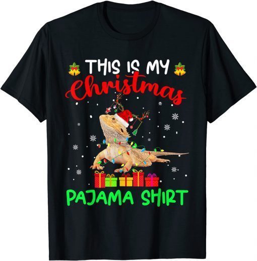 This Is My Christmas Pajama Santa Bearded Dragon Lover Unisex Shirt