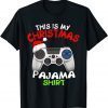 This Is My Christmas Pajama Santa Hat Shirt Xmas Video Gamer T-Shirt