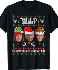 This Is My Ugliest Christmas Anti-Biden Sweater Xmas Classic T-Shirt