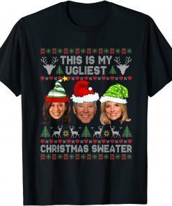 This Is My Ugliest Christmas Biden Santa Elf Sweater Classic Shirt