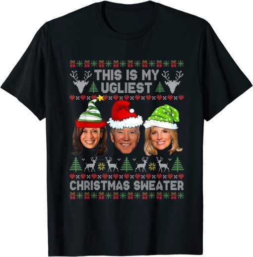 This Is My Ugliest Christmas Biden Santa Elf Sweater Classic Shirt