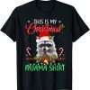 This is My Christmas Pajama Shirt Raccoon Santa Christmas Classic Shirt