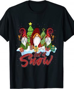 Three Christmas Dwarf Let It Snow Gift T-Shirt