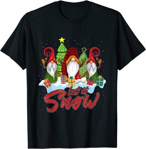 Three Christmas Dwarf Let It Snow Gift T-Shirt