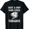 Tornado Storms Just a Boy Kid Hurricane Weather Chaser Unisex Shirt