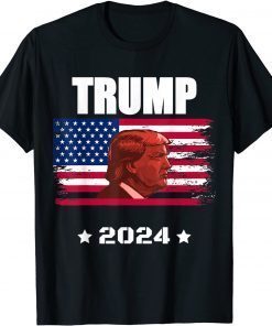 Trump 2024 American Flag Trump Lover Let's Go Brandon Official Shirt