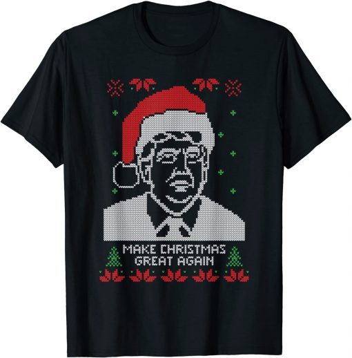 Trump Costume PJ Lets Make Christmas Great Again Ugly Xmas Unisex Shirt