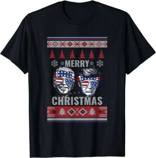 Trump Joe Biden Ugly Christmas Sweater For Xmas Unisex Shirt