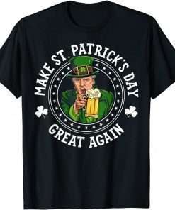 Trump Make St Patricks Day Great Again Beer Leprechaun Limited Shirt