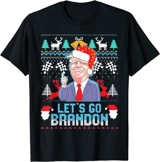 Trump Santa Let’sGo Bran don 2024 Ugly Christmas Unisex T-Shirt