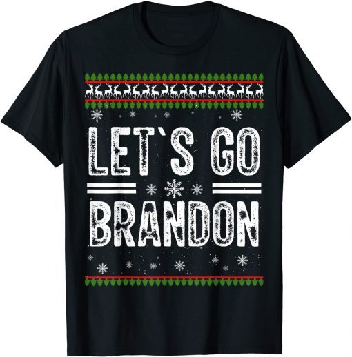 Ugly Christmas Lets Go Branson Brandon Conservative Unisex T-Shirt