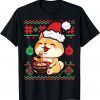 Ugly Christmas Sweater Kawaii Anime Shiba Inu Eating Ramen Unisex T-Shirt