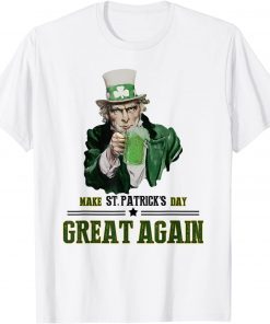 Uncle Sam Lover Make St Patrick's Day Great Again 2022 Official Shirt