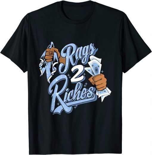 University Blue 4s Sneaker Match Rags 2 Riches To Match T-Shirt