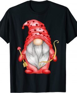 Valentine Gnome Cupid Cute Hearts Happy Valentines Day Limited Shirt