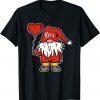Valentine Gnome Love Hat Heart Balloon Valentine's Day T-Shirt