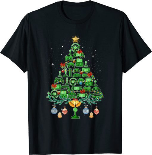 Video Game Controller Christmas Tree For Gamer Unisex Shirt