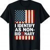 Vintage American flag I Identify as Non-Bidenary Anti Biden Gift Shirt