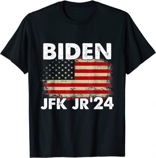 Vintage Joe Biden Jfk Jr'24 Flag Unisex Shirt