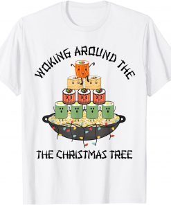 Woking Around the Christmas Tree Anime Kawaii Manga Unisex Shirt