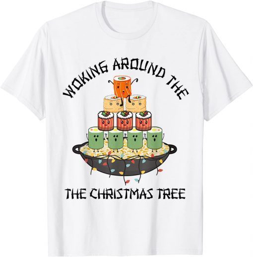 Woking Around the Christmas Tree Anime Kawaii Manga Unisex Shirt