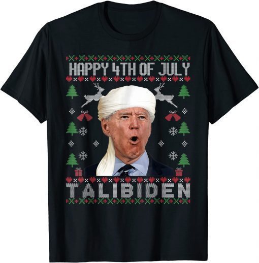 X-mas Biden Happy 4th of July Ugly Christmas Sweater Gift Shirt