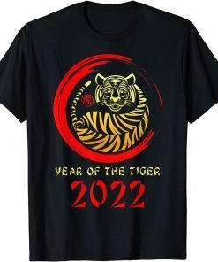 Year of The Tiger 2022 Circular Asian Chinese New Year Unisex Shirt