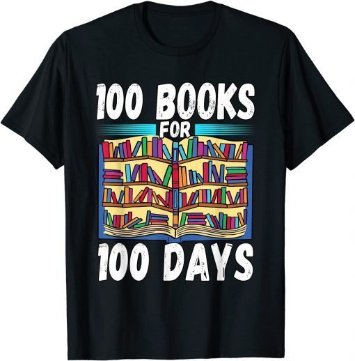 100 Books For 100 Days Of School Teacher Student Classic Shirt