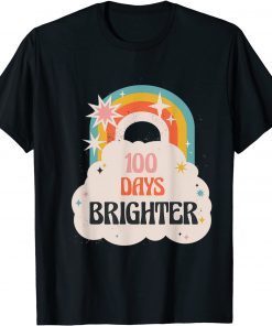 100 Days Brighter 100th Day Of School Hyper Rainbow Gift Shirt