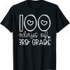 100 Days Of 3rd Grade Heart Third Grade Teacher 100th Day Gift T-Shirt